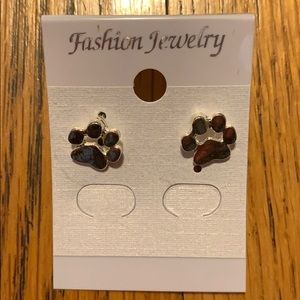 Dog Paw Print Earrings